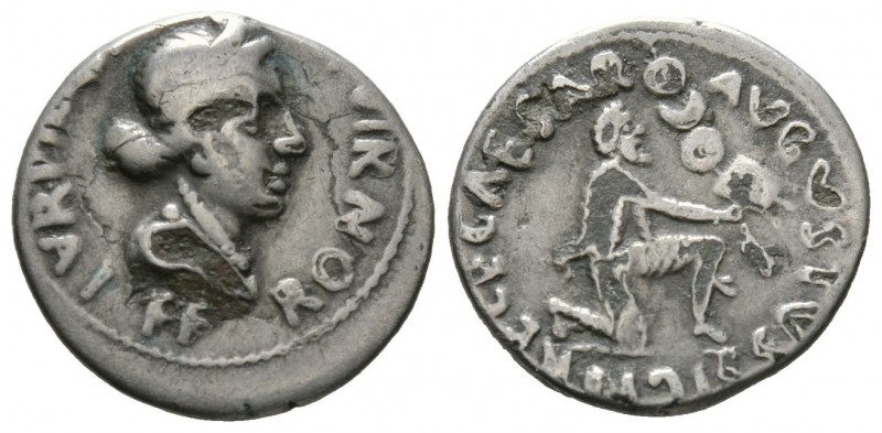 Augustus (27 BC-AD 14), Fourre Denarius, Rome, P. Petronius Turpilianus, moneyer...