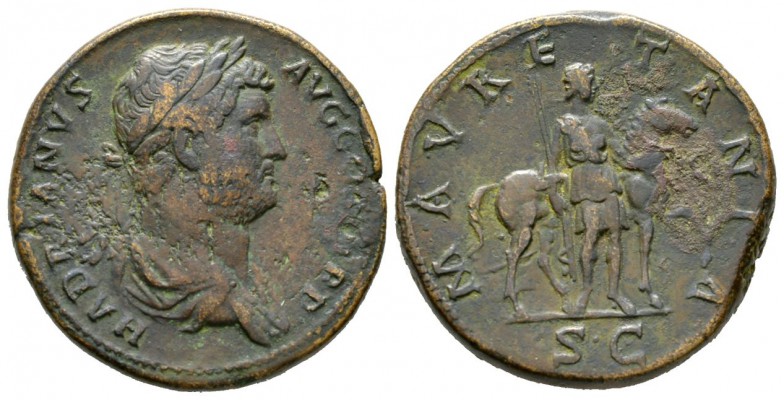 Hadrian (117-138), Sestertius, Rome, 134-8, 23.32g, 32mm. Laureate and draped bu...
