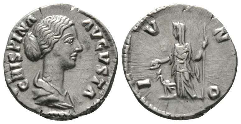 Crispina (Augusta, 178-182), Denarius, Rome, c. 178-182, 3.12g, 17mm. Draped bus...