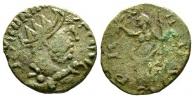 Barbaric Radiate, imitating Carausius, 3.42g, 18mm. Radiate, draped and cuirassed bust right / Pax standing left, holding branch and resting on sceptr...