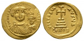 Heraclius and Heraclius Constantine (610-641), Solidus, Constantinople, c. 616-5, 4.45g, 20mm. Crowned and draped facing busts of Heraclius and Heracl...