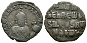 Constantine VII Porphyrogenitus and Romanus I (913-959), AE Follis / 40 Nummi, Constantinople, 931-944, 7.14g, 24mm. Crowned facing half-length figure...
