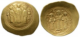 Romanus IV Diogenes with Eudocia, Michael VII, Constantius and Andronicus (1068-1071), Histamenon Nomisma, Constantinople, 4.39g, 26mm. Michael standi...
