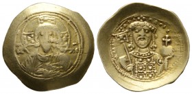 Michael VII Ducas (1071-1078), Histamenon Nomisma, Constantinople, 1071-1078, 4.09g, 27mm. Facing bust of Christ Pantokrator / Crowned facing bust of ...
