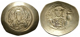 Michael VII Ducas (1071-1078), Histamenon Nomisma, Constantinople, 4.37g, 29mm. Facing bust of Christ Pantokrator / Crowned facing bust of Michael, ho...