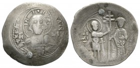 Alexius I (1081-1118), Histamenon, Thessalonica, 1082-1092, 3.24g, 25mm. Facing bust of Christ Pantokrator / Standing facing figures of St. Demetrius,...