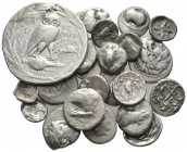 Lot of 21 Greek AR coins, including Athens Tetradrachm (new style). Near Extremely fine to Extremely fine.

Lot Sold as is, No Returns