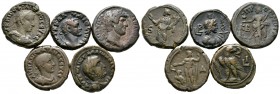 Lot of 5 Roman Provincial Tetradrachms (Egypt, Alexandria). Near Very fine to Very fine.