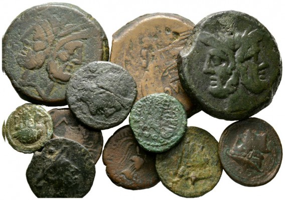 Lot of 11 Roman Republican bronze coins. Average near Very fine

Lot Sold as i...