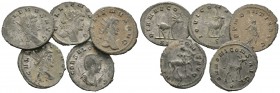 Lot of 5 Roman Antoninianii, including Gallienus (4) and Salonina (1). Very fine or better.