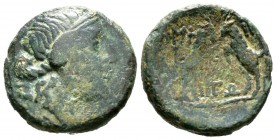 Macedon, Amphipolis, c. 187-168/7 BC, Æ, 7.38g, 20mm. Laureate head of Apollo right / Two rampant goats. SNG ANS 114-7. About Very Fine