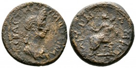 Plotina (Augusta, 105-123), Macedon, Amphipolis, Æ, 13.01g, 25mm. Draped bust right / Tyche seated left, holding patera and cornucopia. RPC III 645; V...