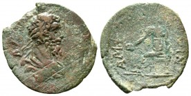 Septimius Severus (193-211), Macedon, Amphipolis, Æ, 4.89g, 24mm. Laureate and draped bust right / City-goddess seated left, holding patera. Varbanov ...