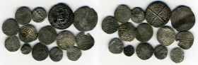 England, Anglo-Saxon, Sceat, series D, type 2c (S 792); Henry II, Penny, class 1b, London, Alain V (S 1344); Henry VIII, Penny, ‘Sovereign’ type, Durh...