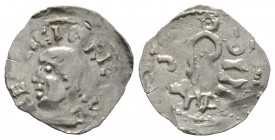 Low Countries, South, LIEGE, Imperial mint, Henry II (1014-24), Silver penny / denar, 1.12g, 18mm. Ilisch (2014), 34.9; Dengis 49 Obv: Head left, REXH...