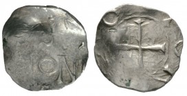 Germany, COLOGNE, Royal mint, Otto I (936-73), Silver penny / denar, 1.18g, 15mm. Hav. 36 Obv: Cross, +O[T]TOR[EX] Rev: S / [CO]LONI / A Fine, creased...