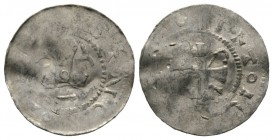 Germany, SAXONY, GITTELDE?, Anonymous, mid C11th, Silver penny / denar, 1.17g, 22mm. Copy of Otto-Adelheid penny / denar Obv: Cross with crozier, annu...
