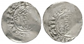 Germany, MAINZ, Joint issue of Emperor and Archbishop, Henry III (1046-56) and archbishop Liutpold (1051-9), Silver penny / denar, 1.22g. 20mm. Dbg 80...