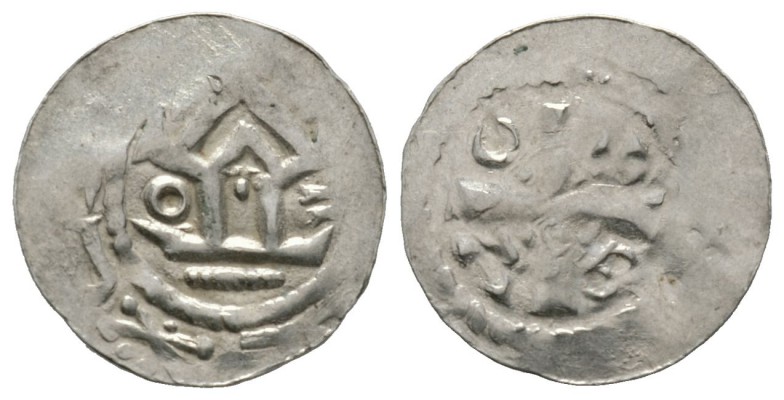 Germany, SAXONY, Anonymous, mid C11th, Silver penny / denar, 1.06g, 19mm, Imitat...