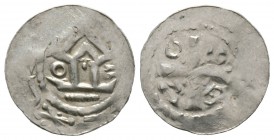 Germany, SAXONY, Anonymous, mid C11th, Silver penny / denar, 1.06g, 19mm, Imitation of Otto Adelheid penny / denar. Hatz V5b5 Obv: Cross with O - A - ...
