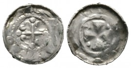 Germany, SAXONY - MEISSEN? Royal mint, Henry IV (1056-1106), Silver penny / denar, 0.84g, 14mm, Cross penny / denar with hammered edges. Dbg 1339; Kil...
