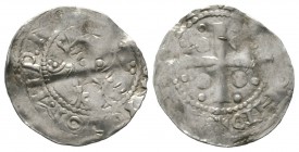 Germany, SPEYER, Imperial mint, Henry II (1002-14), Silver penny / denar, 1.05g, 20mm. Dbg 835 (Henry III); Ehrend 2/12 (Henry II)

Obv: Facing crow...