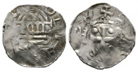 Unidentified Mints, METZ region, Epinal? Bishops of Metz, Bishop Dietrich II (1005-46)?, Silver penny / denar, 1.08g, 18mm. Unpublished. Probably imit...