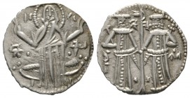 Bulgaria, Ivan Aleksandar and Mihail Ansen IV (1331–1371), Grosh, c. 1331-1355, 1.57g, 20mm. Christ, nimbate, standing facing, raising hands in benedi...