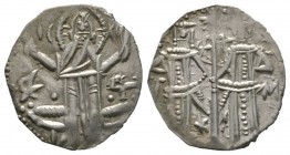Bulgaria, Ivan Aleksandar and Mihail Ansen IV (1331–1371), Grosh, c. 1331-1355, 1.50g, 21mm. Christ, nimbate, standing facing, raising hands in benedi...