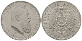 Germany, Bavaria, Prince Regent Luitpold (1886-1912), 5 Mark, 1911D. AKS 205; J 50. Minor carbon spots on reverse, about uncirculated. From the collec...