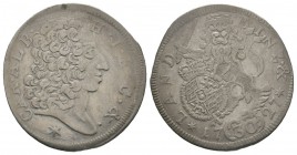 Germany, Bayern, Karl Albert (1726-1745), 30 Kreuzer 1727, 6.82g, 30mm. Hahn 246. About Very Fine