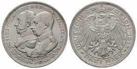 Germany, Mecklenburg-Schwerin, Friedrich Franz IV (1897-1918), 3 Marks, 1915A. AKS 63; J 88. Uncirculated. From the collection of a WWI German lieuten...