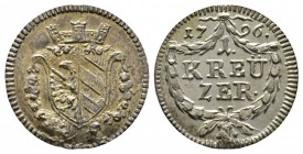 Germany, Nürnberg, 1 Kreuzer 1796, 0.67g, 15mm. Kellner 386. Extremely Fine. From the collection of a WWI German lieutenant.