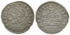 Germany, Pommern, Karl XI of Sweden (1660-1697), 1/24 Taler 1681 CS, 1.23g, 21mm. Ahlstrom 172. Very Fine