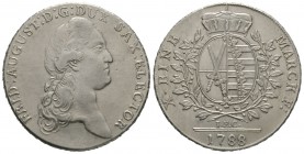 Germany, Sachsen, Friedrich August III (1763-1806), Taler 1788, 28.04g, 40mm. Dav. 2695. Good Very Fine