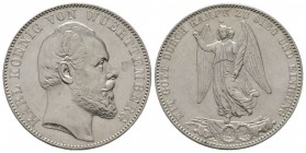 Germany, Wurttemberg, Karl (1864-91), Taler, 1871, on victory in the Franco-Prussian war. AKS 132; J. 86. Uncirculated From the collection of a WWI Ge...