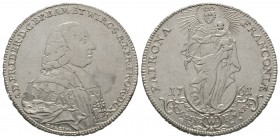 Germany, Wurzburg, Adam Friedrich von Seinsheim (1755-1779), 1/2 Mark 1761, Bistum, 14.08g, 34mm. Helm. 769. Very Fine