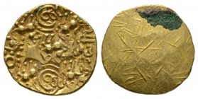 India, Hindu Dyn, Telugu Chodas of Nellore, Bhujabala Coinage, 1216-1316, Pagoda, 3.46g, 17mm. Mitch. 313. Good Very Fine