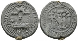Malta, Knights of Rhodes (Knights Hospitaller), Anonymous, c. 15th century? Bulla – Seal, 48.46g, 38. + BVLLA • M • MA[G •] ET • CONVENTVS, seven atte...