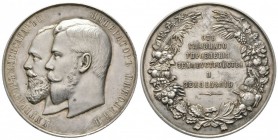 Russia, Nicholas II (1894-1917), silver prize medal, (1894), for the Ministry of Agriculture and State Property, 60.54g, 51 mm, by A Vasyutinsky & M S...