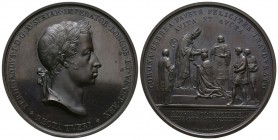 Italy, Lombardo-Veneto, Ferdinand I, Coronation 1838, bronze medal by L. Manfredini. F.III, 555. Near Extremely Fine