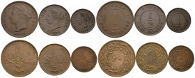 Cyprus, The last Ottoman issues to circulate Cyprus together with the first coins of the British Empire (6), comprising 5, 10 and 20 Paras of 1277h (1...