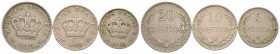 Crete, Prince George, Higher Commissioner (1898-1906), 20 lepta, 10 lepta and 5 lepta. Divo 134-136. About Very Fine We will be visiting Athens in the...