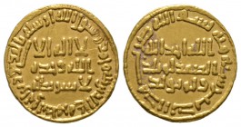 Umayyad, temp. Abd al-Aziz, Gold Dinar, 100h, 4.25g Good Very Fine