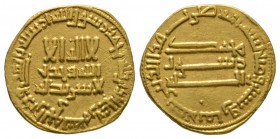 Abbasid, temp. al-Mahdi, Gold Dinar, 168h, 4.26g Scratch on obverse field otherwise Good Very Fine