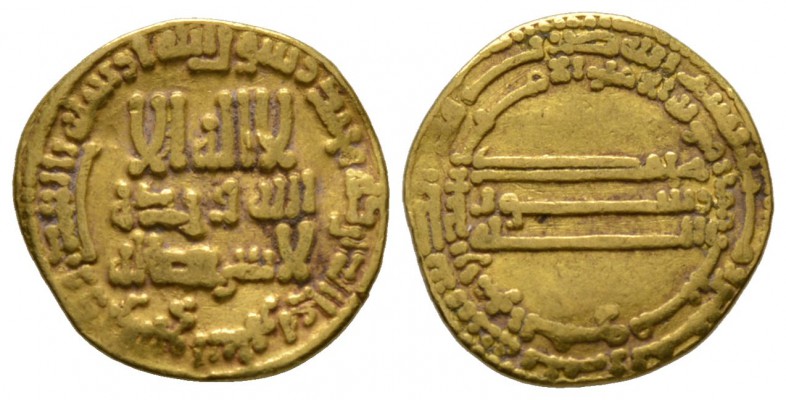 Abbasid, temp. al-Rashid, Gold Dinar, 183h with double marginal legend citing al...