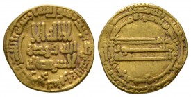 Abbasid, temp. al-Rashid, Gold Dinar, 183h with double marginal legend citing al-Amin, 4.14g Very Fine