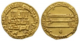Abbasid, temp. al-Rashid, Gold Dinar, 190h, 4.01g Clipped, Very Fine