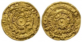 Fatimid, temp. al-Mu'izz, Gold Dinar, Misr 364h, 4.17g About Very Fine