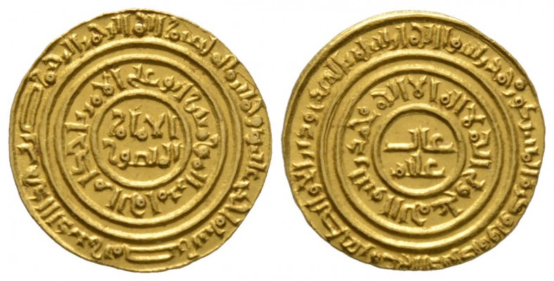 Fatimid, temp. al-Amir, Gold Dinar, Misr 511h, 4.32g Extremely Fine